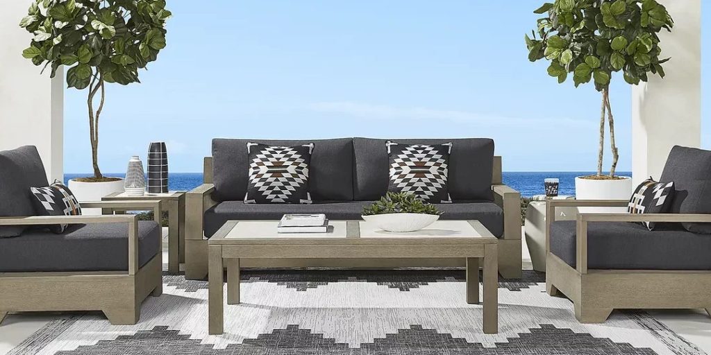 Gray Seating set by lake tahoe