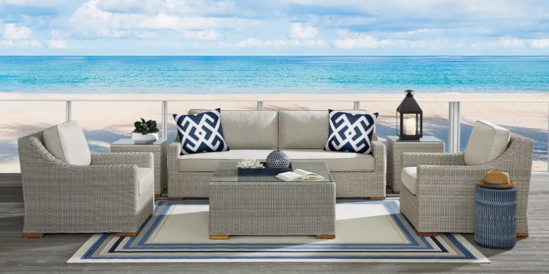 Gray 4 PC Outdoor Seating Set