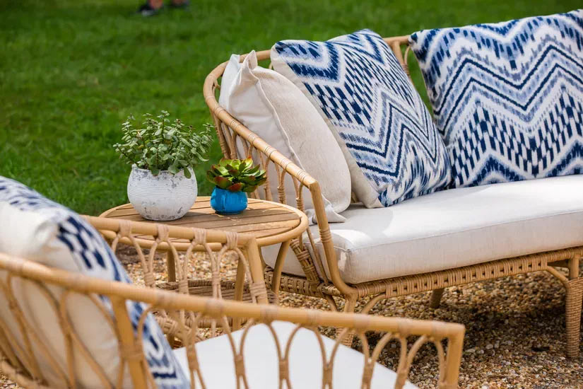 Boho wicker on sale patio furniture