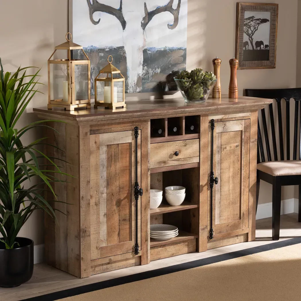Sideboards offer plenty of storage space for extra dishes, serving trays and flatware.