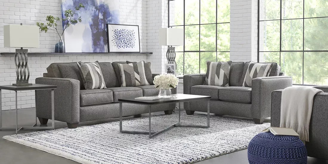 Ridgewater Graphite 8 Pc Living Room